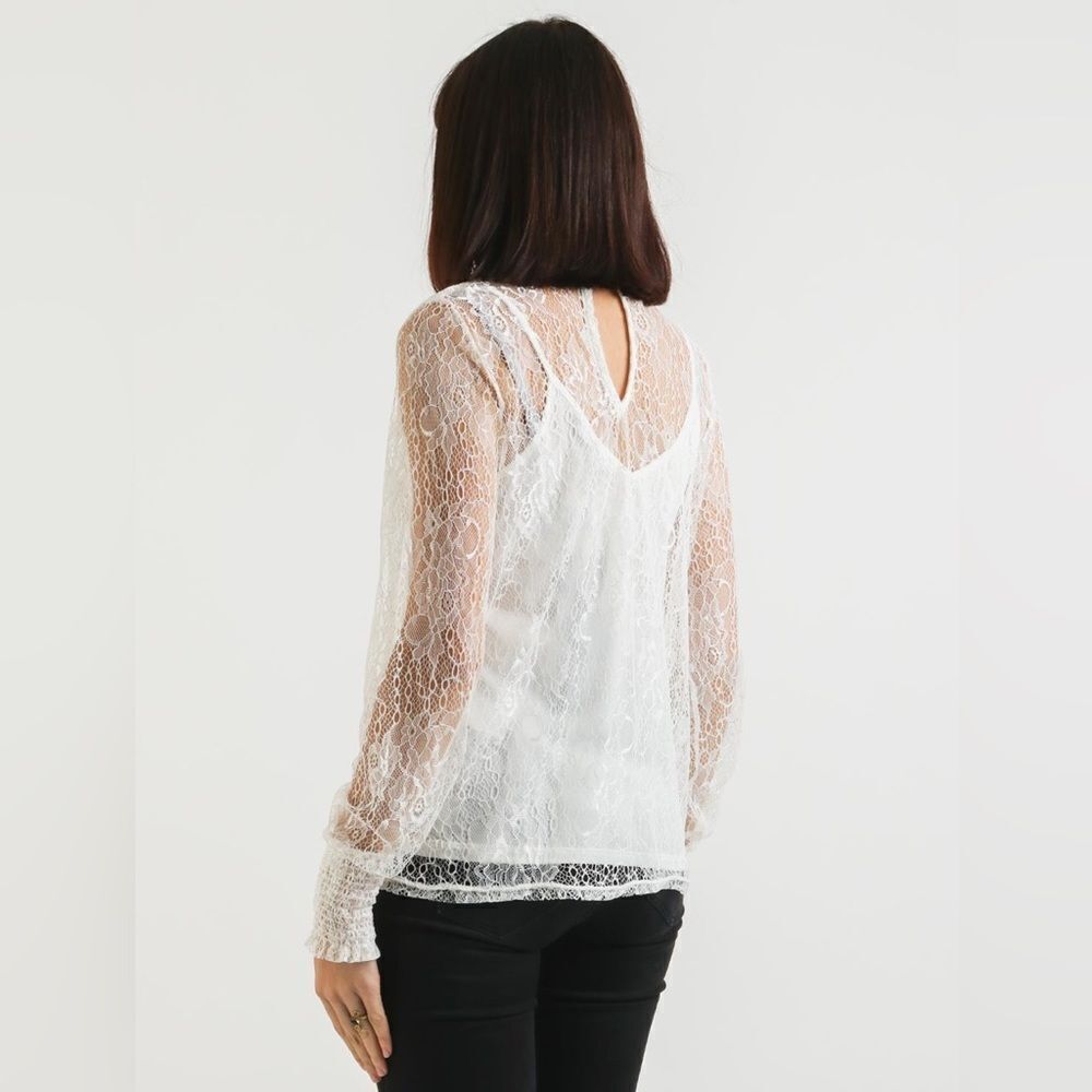 Vero Moda Lace High Neck Top - Picture 8 of 10